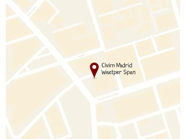 Mapa aproximado de la ubicación del taller de Tela Artesana en el centro de Madrid, España.